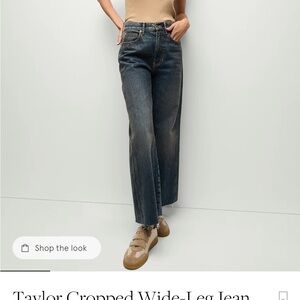 Veronica beard Taylor Cropped Wide-Leg Jean